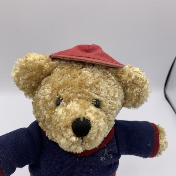 Vintage Dan Dee Collector's Choice Teddy Bear Golfer 9” Kid's Toy Small Cute - Picture 3 of 9